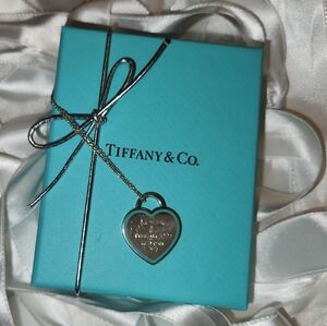 Tiffany & Co. Large Silver Heart Pendant Necklace